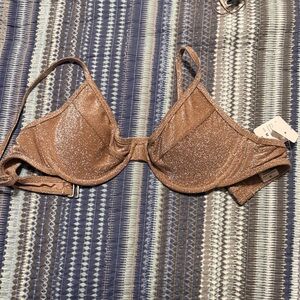 NWT Sparkling Tan Underwire Bra/Swimsuit/Top